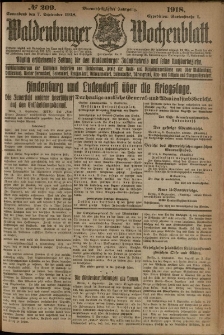 Waldenburger Wochenblatt, Jg. 64, 1918, nr 209