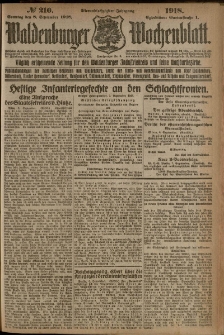 Waldenburger Wochenblatt, Jg. 64, 1918, nr 210