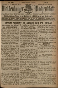 Waldenburger Wochenblatt, Jg. 64, 1918, nr 215