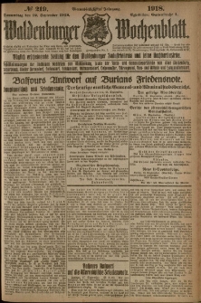 Waldenburger Wochenblatt, Jg. 64, 1918, nr 219