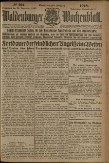 Waldenburger Wochenblatt, Jg. 64, 1918, nr 221