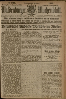 Waldenburger Wochenblatt, Jg. 64, 1918, nr 223