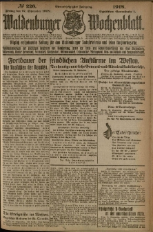 Waldenburger Wochenblatt, Jg. 64, 1918, nr 226