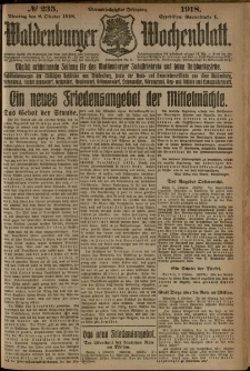 Waldenburger Wochenblatt, Jg. 64, 1918, nr 235