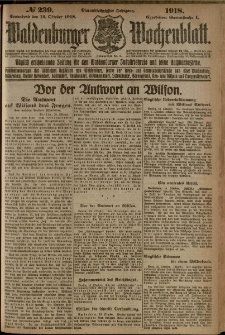 Waldenburger Wochenblatt, Jg. 64, 1918, nr 239