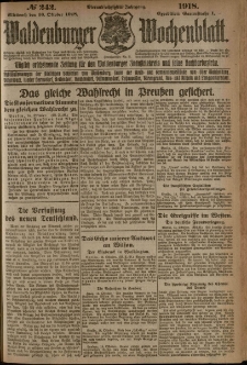 Waldenburger Wochenblatt, Jg. 64, 1918, nr 242