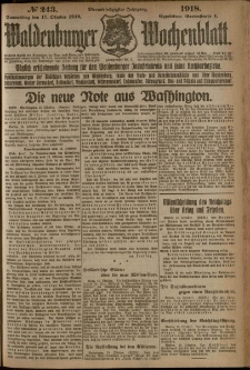 Waldenburger Wochenblatt, Jg. 64, 1918, nr 243