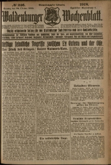 Waldenburger Wochenblatt, Jg. 64, 1918, nr 246