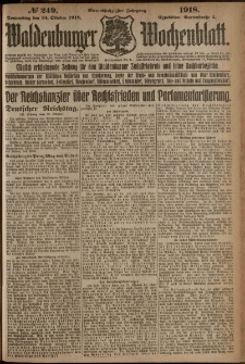 Waldenburger Wochenblatt, Jg. 64, 1918, nr 249