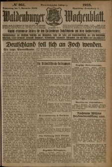 Waldenburger Wochenblatt, Jg. 64, 1918, nr 261