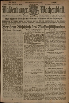 Waldenburger Wochenblatt, Jg. 64, 1918, nr 262