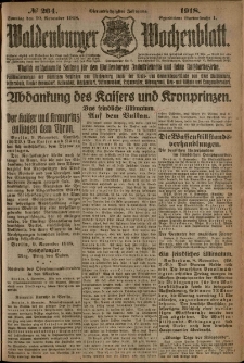 Waldenburger Wochenblatt, Jg. 64, 1918, nr 264