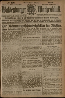 Waldenburger Wochenblatt, Jg. 64, 1918, nr 270