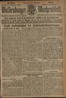 Waldenburger Wochenblatt, Jg. 64, 1918, nr 273