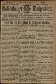 Waldenburger Wochenblatt, Jg. 64, 1918, nr 276