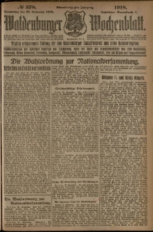 Waldenburger Wochenblatt, Jg. 64, 1918, nr 278