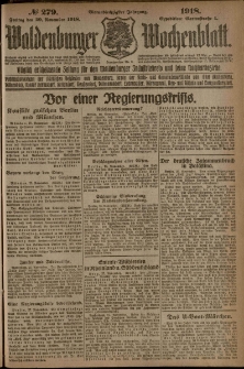 Waldenburger Wochenblatt, Jg. 64, 1918, nr 279