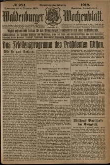 Waldenburger Wochenblatt, Jg. 64, 1918, nr 284