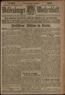 Waldenburger Wochenblatt, Jg. 64, 1918, nr 294