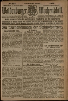 Waldenburger Wochenblatt, Jg. 64, 1918, nr 295