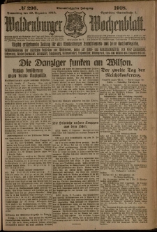 Waldenburger Wochenblatt, Jg. 64, 1918, nr 296