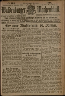 Waldenburger Wochenblatt, Jg. 64, 1918, nr 298