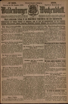 Waldenburger Wochenblatt, Jg. 64, 1918, nr 303