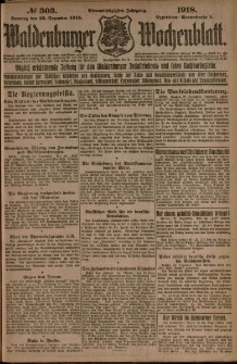 Waldenburger Wochenblatt, Jg. 64, 1918, nr 303
