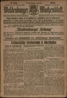 Waldenburger Wochenblatt, Jg. 64, 1918, nr 304