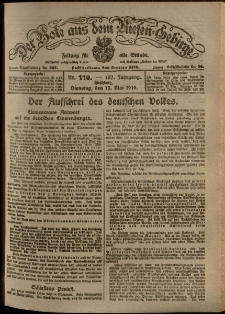 Der Bote aus dem Riesen-Gebirge : Zeitung für alle Stände, R. 107, 1919, nr 110