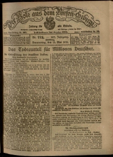 Der Bote aus dem Riesen-Gebirge : Zeitung für alle Stände, R. 107, 1919, nr 112