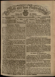 Der Bote aus dem Riesen-Gebirge : Zeitung für alle Stände, R. 107, 1919, nr 114