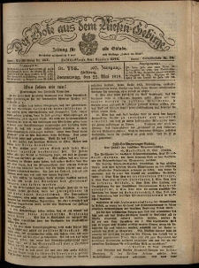 Der Bote aus dem Riesen-Gebirge : Zeitung f&uuml;r alle St&auml;nde, R. 107, 1919, nr 118