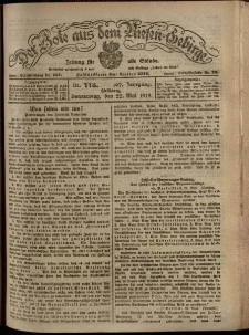 Der Bote aus dem Riesen-Gebirge : Zeitung für alle Stände, R. 107, 1919, nr 118