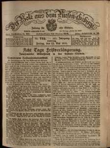 Der Bote aus dem Riesen-Gebirge : Zeitung f&uuml;r alle St&auml;nde, R. 107, 1919, nr 119