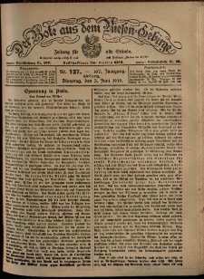 Der Bote aus dem Riesen-Gebirge : Zeitung für alle Stände, R. 107, 1919, nr 127