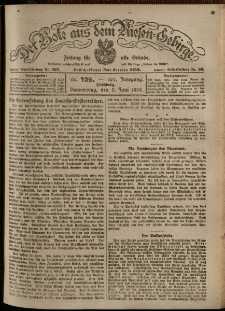 Der Bote aus dem Riesen-Gebirge : Zeitung für alle Stände, R. 107, 1919, nr 129