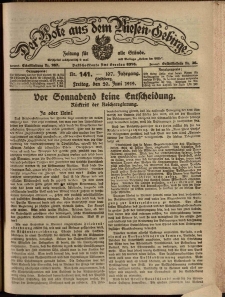 Der Bote aus dem Riesen-Gebirge : Zeitung für alle Stände, R. 107, 1919, nr 141