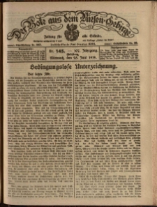 Der Bote aus dem Riesen-Gebirge : Zeitung für alle Stände, R. 107, 1919, nr 145