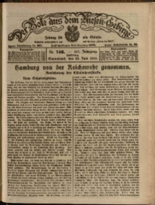 Der Bote aus dem Riesen-Gebirge : Zeitung für alle Stände, R. 107, 1919, nr 148