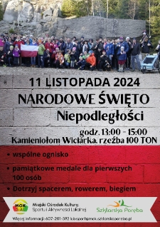 Marszobieg z okazji 106. Rocznicy Odzyskania Niepodległości - plakat [Dokument życia społecznego]