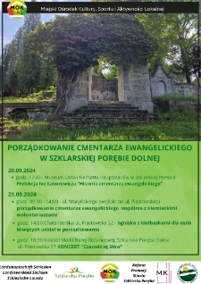 Porządkowanie Cmentarza Ewangelickiego w Szklarskiej Porębie Dolnej - plakat [Dokument życia społecznego]