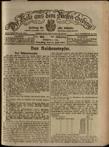 Der Bote aus dem Riesen-Gebirge : Zeitung für alle Stände, R. 107, 1919, nr 162