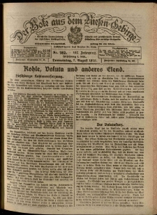 Der Bote aus dem Riesen-Gebirge : Zeitung für alle Stände, R. 107, 1919, nr 182