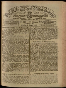 Der Bote aus dem Riesen-Gebirge : Zeitung für alle Stände, R. 107, 1919, nr 183