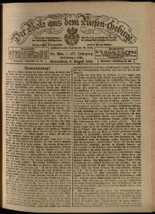 Der Bote aus dem Riesen-Gebirge : Zeitung für alle Stände, R. 107, 1919, nr 184