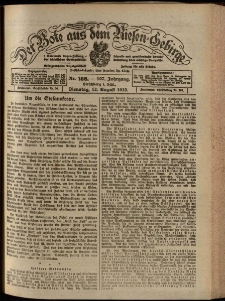 Der Bote aus dem Riesen-Gebirge : Zeitung für alle Stände, R. 107, 1919, nr 186