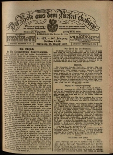Der Bote aus dem Riesen-Gebirge : Zeitung f&uuml;r alle St&auml;nde, R. 107, 1919, nr 187