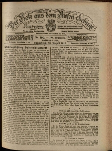 Der Bote aus dem Riesen-Gebirge : Zeitung für alle Stände, R. 107, 1919, nr 190