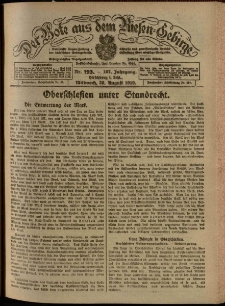 Der Bote aus dem Riesen-Gebirge : Zeitung f&uuml;r alle St&auml;nde, R. 107, 1919, nr 193